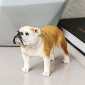 Handwerk Hars Bulldog, Realistische Bulldog Levensechte Hond Standbeeld - Product Image 5