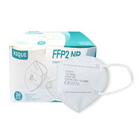 Masque facial pliable FFP2 avec boucles d'oreille, disponible en OEM, respirateur non tissé à 5 couches, demi-masque pour la protection contre la poussière