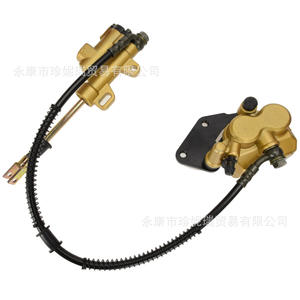 Gold Rear Hydraulic Disc <b>Brake</b> <b>Caliper</b> Foot <b>Brake</b> Pump Assembly for Off-road Motorcycle 110/125cc Little Eagle CRF50/70 - Product Image 4