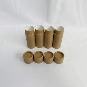 กล่องใส่ลิปบาล์มแบบกดรีไซเคิลได้บรรจุภัณฑ์กระดาษแข็งธรรมชาติทำจากกระดาษคราฟท์ที่เก็บ100% แบบย่อยสลายได้ตามธรรมชาติ - Product Image 4