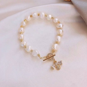 Bracelet en acier inoxydable 316L avec pendentif croix personnalisé en perle naturelle et zircon, bijoux de mode pour femme - Grande Vente - Product Image 6