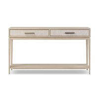 Table console de luxe en bois massif au design polyvalent et minimaliste, finition artisanale durable pour salon et foyer