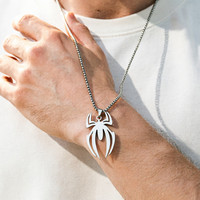 Colliers pendentifs araignée personnalisés pour hommes en acier inoxydable, bijoux qui ne ternissent pas