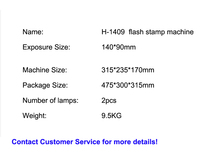 Machine automatique de fabrication de tampons nominatifs flash 1409, machine de fabrication de tampons en caoutchouc, machine de fabrication de tampons flash