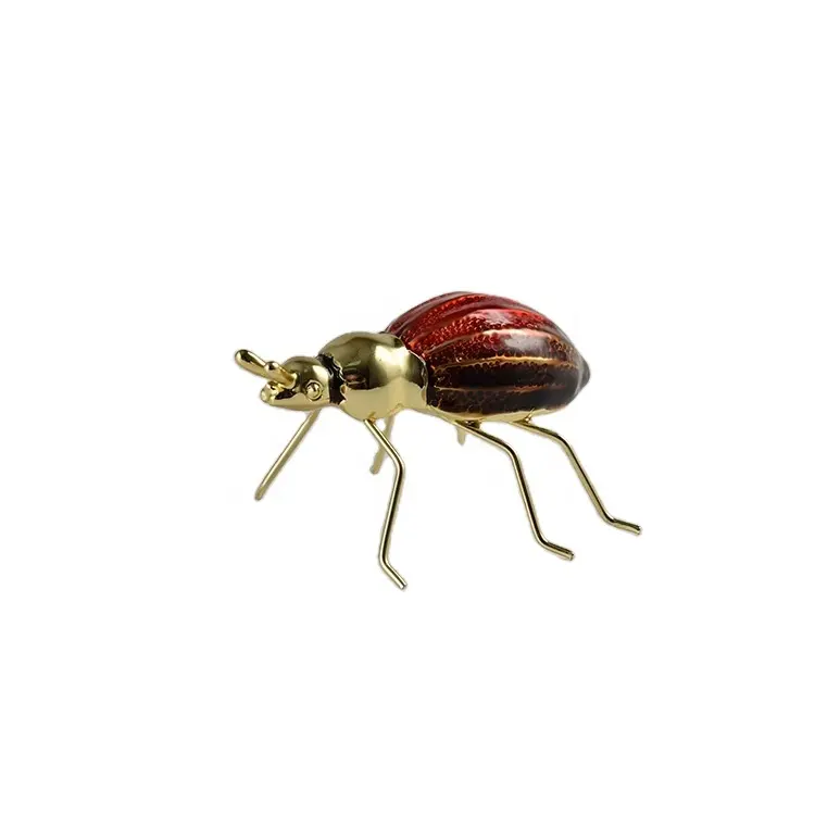 Small 3D insect model sculpture figurine metal crafts for tabletop decor