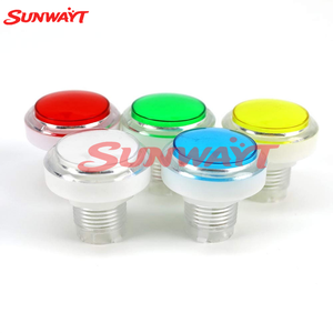 Interrupteurs à bouton-poussoir lumineux transparents ronds plats de 60 mm, interrupteurs à bouton-poussoir momentanés à LED pour machine de jeu vidéo - Product Image 3