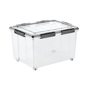 50L Custom Packaging Plastic Storage Containers Box with Wheels - Product Image 1