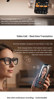 Lunettes Intelligentes AIMB-G9 avec Double Caméra 1080P, Activation Vocale IA, Enregistreur Photo/Vidéo, Traduction en Temps Réel, Étui de Charge Type-C