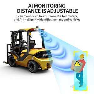 Feu de signalisation de sécurité bleu avec détection de piétons par IA et système de détection de proximité pour camions anti-collision - Product Image 3