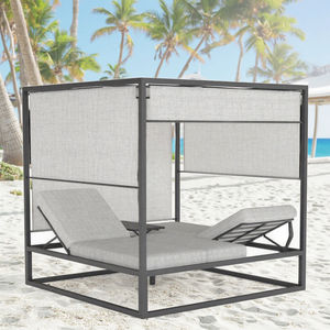 Chaise longue extérieure moderne et confortable à cadre en <span class=keywords><strong>aluminium</strong></span> pour piscine, <span class=keywords><strong>bain</strong></span> <span class=keywords><strong>de</strong></span> <span class=keywords><strong>soleil</strong></span>, hôtel, loisirs pour meubles d'extérieur, parcs, côtés <span class=keywords><strong>de</strong></span> piscine - Product Image 4