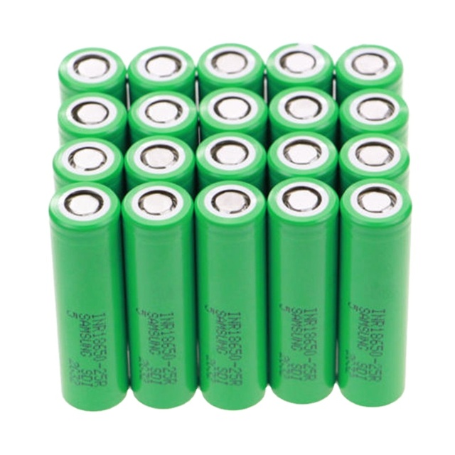 High Quality 25r 3.7v 2500mah Rechargeable 25a Discharge Cylindrical Lithium Ion Battery for Samsung Inr18650 25r