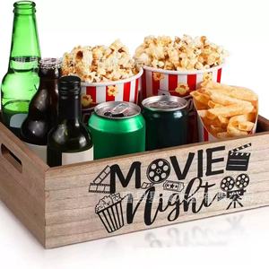 Movie Night <b>Snack</b> <b>Tray</b> With Compartments Handle Beverage Candy Storage Box For Party Home Use - Product Image 2