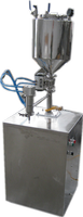 Machine de remplissage semi-automatique pour liquides, savons et shampoings, pour bouteilles et flacons en verre