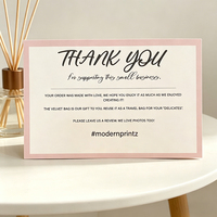 Fabricant professionnel de cartes de remerciement personnalisées avec logo, papier cartonné mat, impression recto-verso pour cadeaux d'entreprise