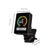 MRF-220 & MRF-221 Rechargeable Color Screen Clip-on Guitar Tuner