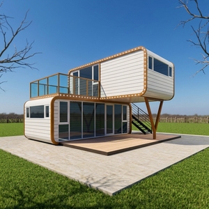 Container House Espandibile da 40FT in Acciaio Moderno con Pannelli Sandwich a Doppio Piano per Uso Alberghiero con Cabina Atmosfera Capsula Spaziale - Product Image 1