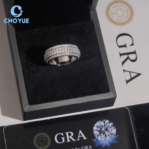 Luxury VVS Moissanite Diamond Buss Down GRA Certificated Hip Hop Iced Out Fine Jewelry Sterling Silver 925 <b>Ring</b> <b>for</b> <b>Men</b> - Product Image 3