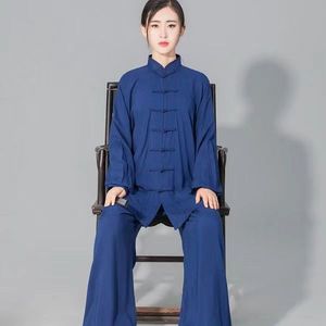 Uniforme de kung-fu unisexe pour hommes et femmes, vêtements d'entraînement de <span class=keywords><strong>tai</strong></span>-<span class=keywords><strong>chi</strong></span>, vêtements d'arts martiaux traditionnels chinois, uniforme de wushu - Product Image 2