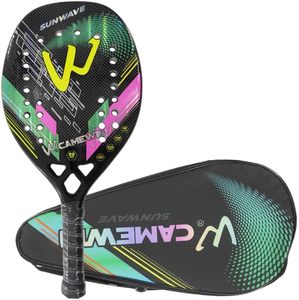 Raqueta de Tenis Playa Camewin de Carbono al por Mayor, Nueva, Verde Limón, con Funda, para Entrenamientos, Juegos Profesionales, Rendimiento Original - Product Image 4