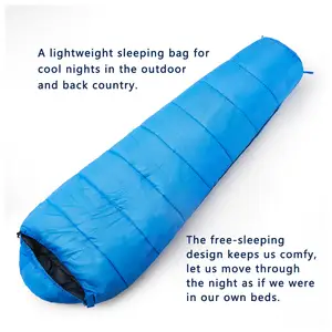 Saco de dormir múmia 4 estações, clima quente e frio, saco de dormir de acampamento para viagens e ao ar livre