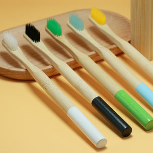 Bambu muhafaza kıl kömür bambu diş fırçası ile özel logo çevre dostu doğal bambu diş fırçası - Product Image 5