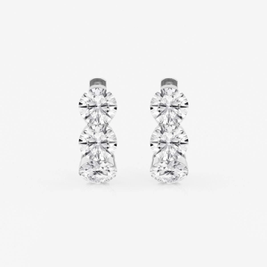 Boucles d'oreilles créoles en diamant de laboratoire Boundless Embrace, bijoux élégants et intemporels pour tous les jours, occasions spéciales et style moderne - Product Image 1