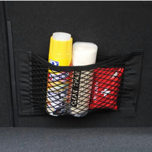 Filet de rangement élastique en nylon pour coffre de voiture, sac de rangement auto-agrippant, pochette de rangement pour dossier de siège, organisateur de voiture 40*25cm - Product Image 4