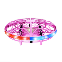 Mini Dron LED UFO para Niños/Dron RC Pequeño para Principiantes/Dron Operado a Mano con 3 Modos de Vuelo Dron con Control Remoto UFO