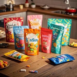 Sachets Doypack Personnalisés Imprimés avec Logo, Auto-scellants, en PET et Aluminium Givré, Emballage Alimentaire de Qualité pour Snacks et Chips - Product Image 1
