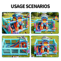 Château gonflable Airfunpro en forme de requin, facile à installer, en PVC, capacité maximale 10 personnes, pour grands enfants, fabriqué en Chine