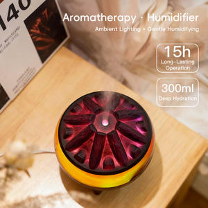 Настольный ультразвуковой мини-увлажнитель воздуха с эффектом пламени и ароматерапии (имитация угля) - Product Image 3