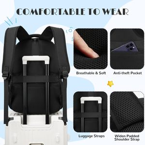 Sac à dos d'école mignon pour femmes, sac à dos pour adolescentes, sac à dos pour lycéennes, sac à dos pour étudiantes, noir - Product Image 3