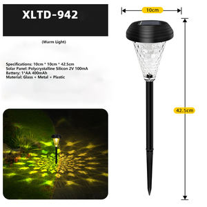 Lumières de voie solaires à LED pour l'extérieur Lampe décorative en verre Lampe à pic pour pelouse Lumière <span class=keywords><strong>solaire</strong></span> imperméable pour décoration de jardin - Product Image 1