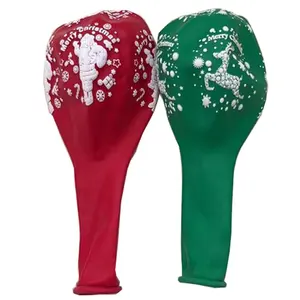 Juego navideños de globos de látex rojo y verde, 10 Uds., globos de fiesta para decoraciones de Año Nuevo, agregando un fuerte ambiente festivo