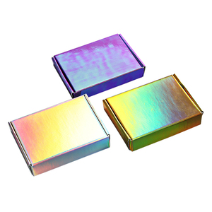 Biểu Tượng Tùy Chỉnh Sang Trọng Mỹ Phẩm Quà Tặng Tóc Giả Bao Bì Cầu Vồng Ba Chiều Hộp Bạc Tăng Vàng Sóng Giấy Ba Chiều Hộp Vận Chuyển - Product Image 6