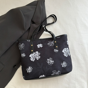 Новая женская сумка в китайском стиле с цветочным принтом, модная сумка-тоут большой вместимости на одно плечо для женщин - Product Image 5