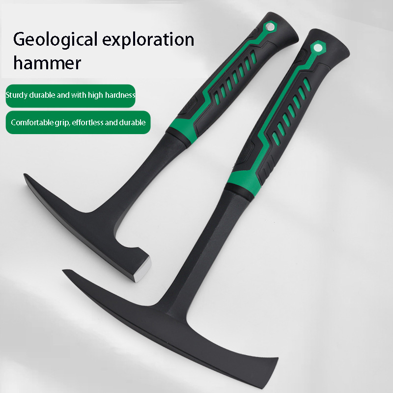 Marteau D'Exploration Géologique Multifonction 290mm - Outil Pointu Professionnel Pour Minéraux