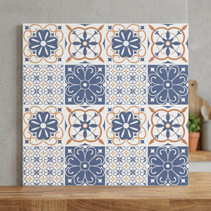 Azulejos de Cerámica con Patrón Marroquí Gris de 30x30cm, Aspecto de Mármol, Acabado Digital Glaseado, para Interiores de Dormitorios - Product Image 5