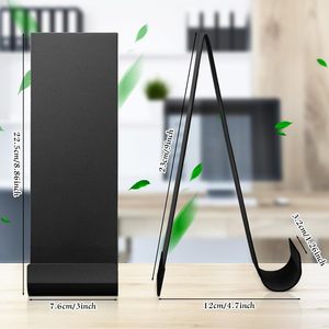 4-Mảnh Màu Đen Kim Loại Ưa Thích Tài Liệu Chủ Hiển Thị Đứng Dọc Bàn Văn Học Tổ Chức Cho Tờ bướm Tờ rơi Cuốn Sách - Product Image 2