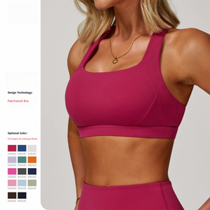 Soutien-gorge de sport à fort impact pour femme, coupe intégrale, en nylon et élasthanne, gilet de yoga moulant, anti-choc, pour la course, le Pilates et la gym - Product Image 2