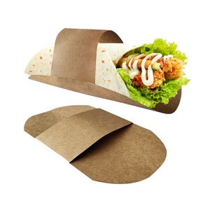 Bandejas de Papel para Alimentos ZY, Papel para Envolver Alimentos Resistente a la Grasa, Bandejas de Cartón Plegables Desechables para Almuerzo, Aperitivos, Rollos Fritos - Product Image 4