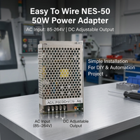NES-50 Serisi Yedek 50W 5V Tekli %79 Verimlilikli Anahtarlı Güç Kaynağı Endüstriyel Ekipmanlar için Kompakt Kapalı SMPS