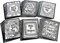 Kit d'artisanat de cartes d'art de velours de mode de vente chaude impression d'article conçue avec 7 marqueurs colorés affiches de coloriage d'art noir floues