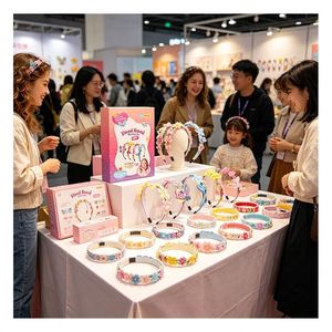 Hot Selling Girls Headwear <b>Kit</b> <b>DIY</b> Unicorn Flower Crown Charms Satin Mesh Craft Toy Birthday Present Bundle Pack - Product Image 6