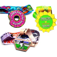 Medallas Deportivas Personalizadas de Metal Estilo Pirámide Ecológicas al por Mayor para Eventos de Triatlón y Maratón - Premios de Sublimación para Carreras de 5k y 10k