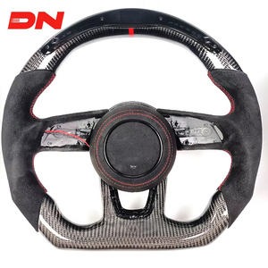 <span class=keywords><strong>Volante</strong></span> <span class=keywords><strong>Deportivo</strong></span> de Cuero con Forma de D de Fibra de Carbono LED Compatible con <span class=keywords><strong>Audi</strong></span> RS3 RS4 RS5 S3 S4 S5 8Y B9 A3 A4 A5 - Product Image 1