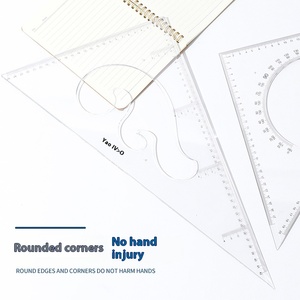 Juegos de reglas triangulares grandes multifuncionales de Transparencia de 45 CM, juego de enseñanza cuadrado para estudiantes y profesores - Product Image 4