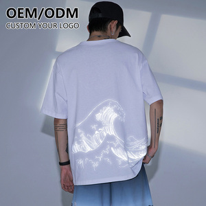 Bán Buôn 100% Cotton 200G Ngoài Trời Giải Trí Áo Thun Tùy Chỉnh Sáng In Ấn Phản Quang Ánh Sáng Ngắn Tay Áo Cộng Với Kích Thước Người Đàn Ông Của T-Shirt - Product Image 6