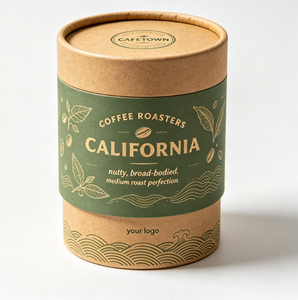 Biodegradable Custom Logo Food Grade Round Cylinder Tea Coffee Gift Packaging Cardboard Paper Tube with Window - Product Image 5
