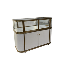 Schmuck- und Uhren-Vitrine Kiosk Transparentes Glas LED-Beleuchtung Museum Ausstellung Einzelhandelsgeschäft Einkaufszentrum